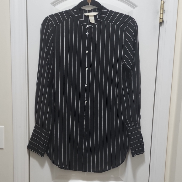 H&M Tops - H&M Black with White Stripes Men's Shirt